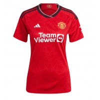 Manchester United Kobbie Mainoo #37 Replica Home Shirt Ladies 2023-24 Short Sleeve